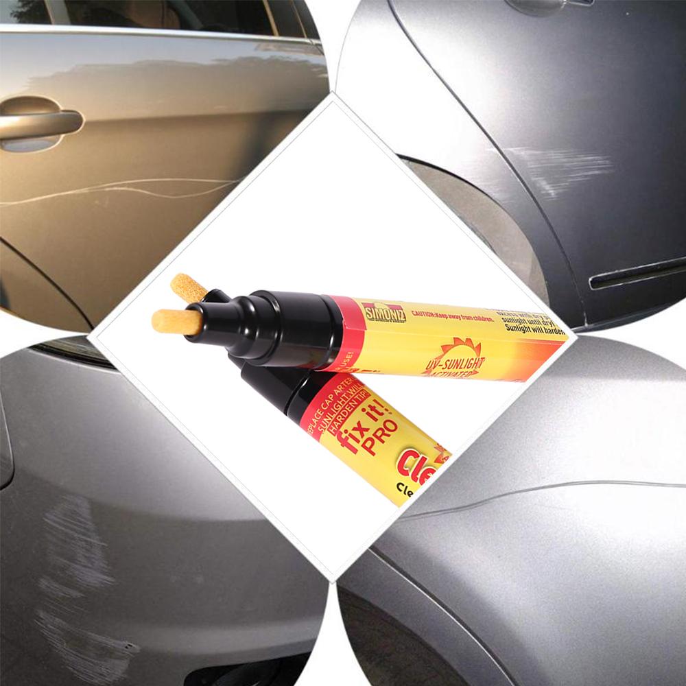 2Pcs Car Scratch Repair Pen Instant Touch Up Paint Auto Scratch Remover Pen Mini Portable Clear Coat Applicator Tool for