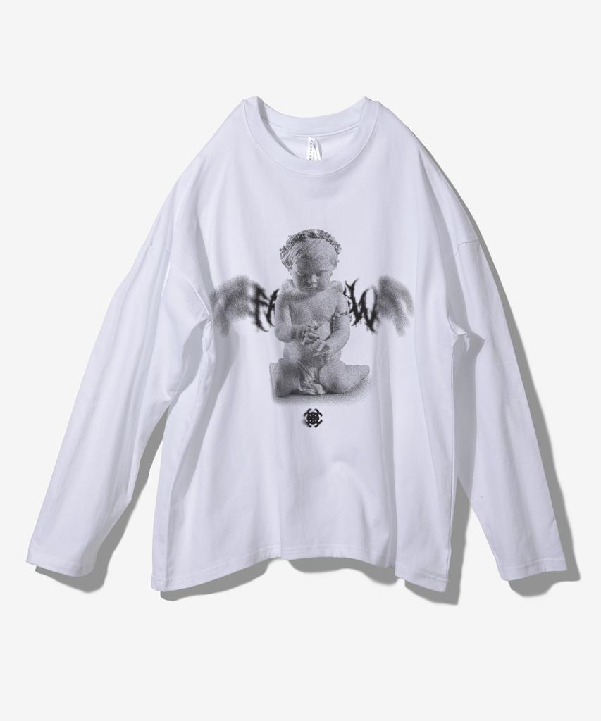 Paensyo Demonic Angel Overfit Long Sleeve - White