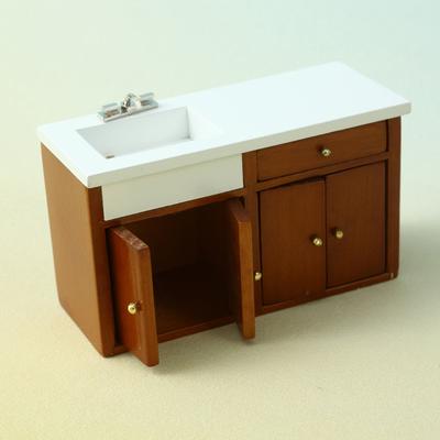1:12 Dollhouse Miniature Retro Cabinet Sink Drawer Chest Furniture Home Model Decor Toy Doll House Accessories