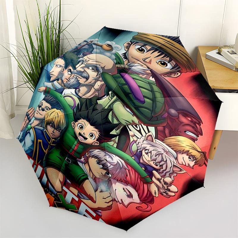 1pc Hunter X Hunter Inspired Umbrella Automatic Opening & Closing, Portable 3-Fold Design, 8-Bone Iron Frame, Outdoor, Ideal Gift for Fans, Travelers,