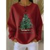 Women's Crew Neck Long Sleeve Waffle Knit Henley Top Loose Fit Casual Sweatshirt