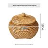 Vietnamese Woven Rattan Snack & Game Storage Basket with Lid