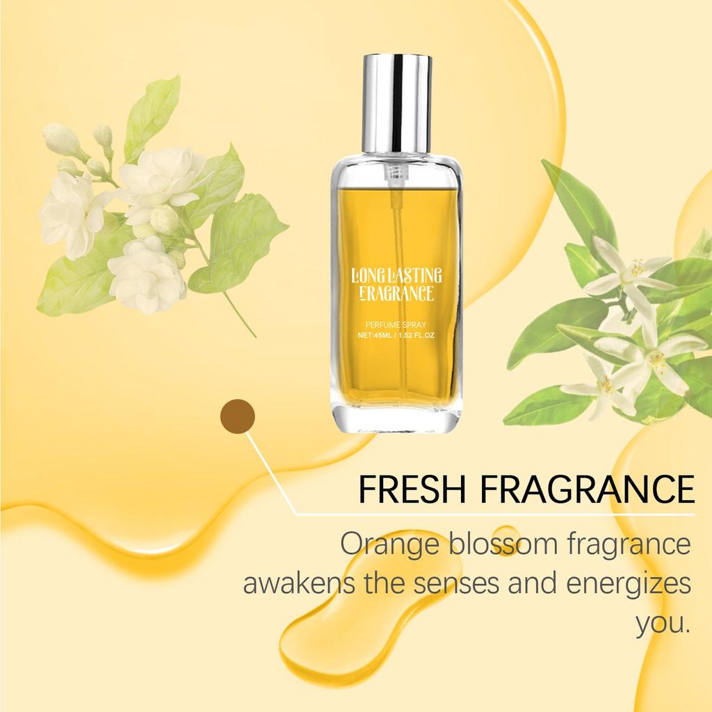 Orange Flower Perfume Spray Lasting Fragrances Fresh Moisture Charmings Fragrances Elegant Mist Perfume 45ml