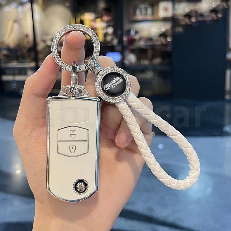 For Mazda 2 3 5 6 CX7 CX9 RX8 MX5 MPV Demio 2 3 Buttons TPU Car Key Case Remote Key Holder Cover Shell Fob Bag Protector