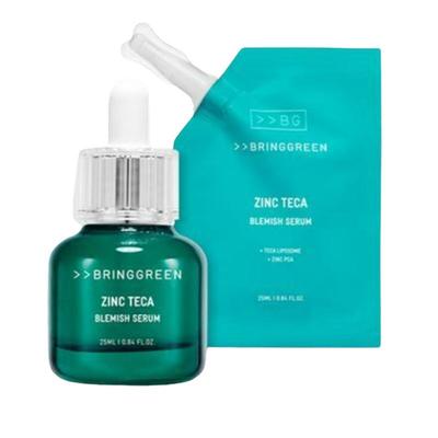 BRING GREEN Teca Zinc Sérum Anti-Imperfections Contrôle du Sébum & Soin Apaisant Set 25ml + Rechange 25ml