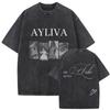 Cantante Die Ayliva Tour Fan Merch Magliette Uomo Donna Album Musicale Hip Hop T-shirt a Maniche Corte T-shirt in Puro Cotone Streetwear