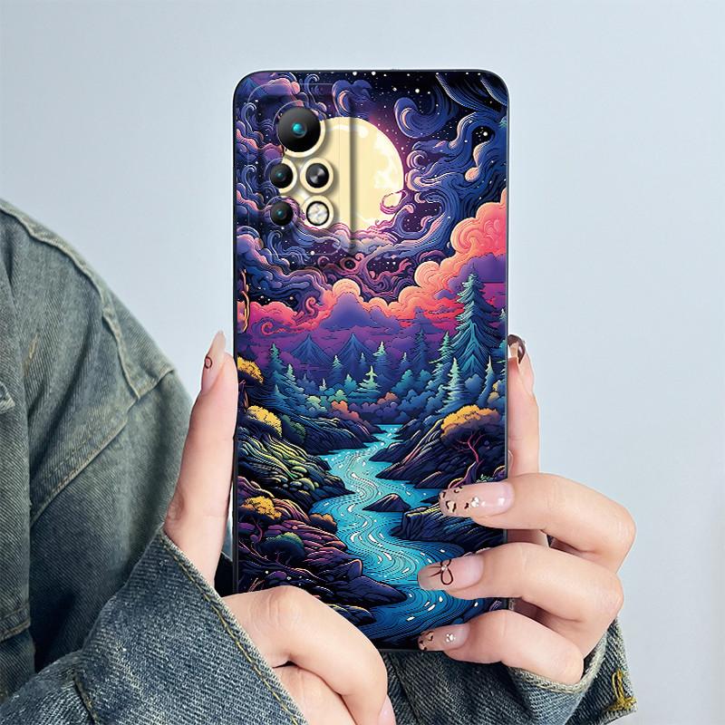 For Infinix Note 11 Pro X697 / Note 11s X698 Phone Case Cover Silicone Sweet Painted Shell Cartoon Funda Printed Casing Coque