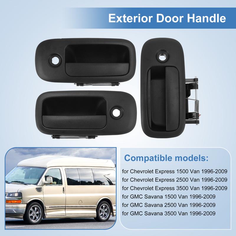 UXCELL Front Left & Front Right & Rear Right Door Handle for Chevrolet Express 1500