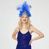 Barevný péřový ozdobný čelenka Brazilský karneval Dekorativní čelenka pro showgirl Scénické vystoupení Vlasové doplňky Karnevalové události
