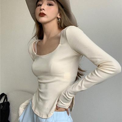 Long Sleeved T-shirt Women's Slim Fit Inner Top