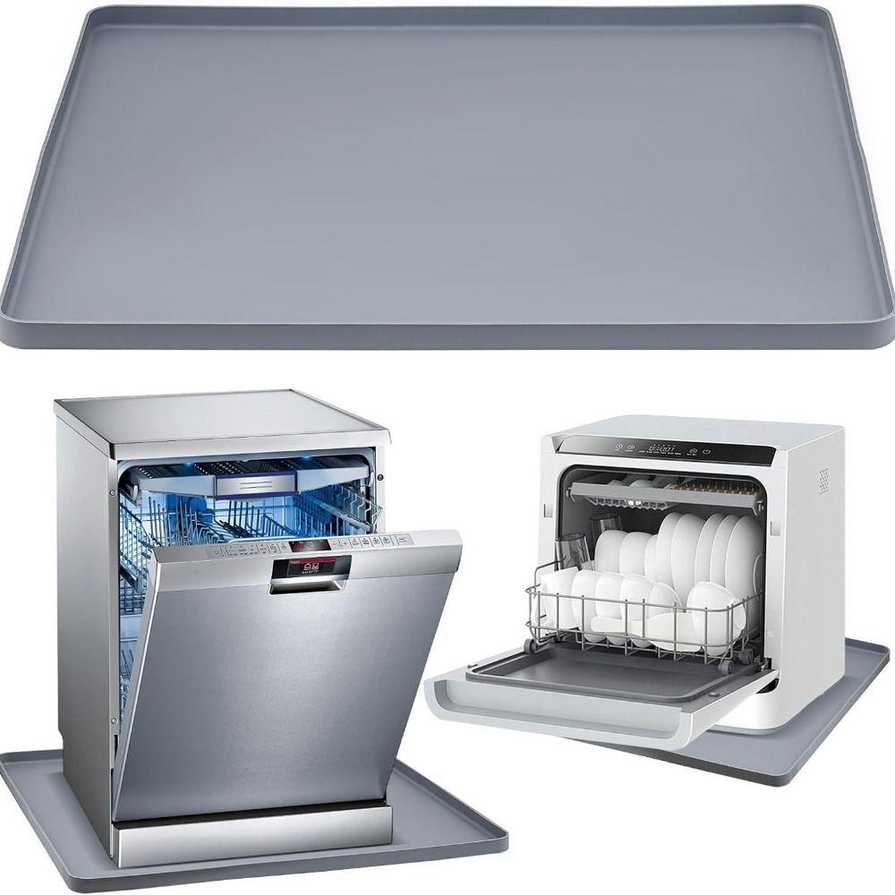 Anti Slip Washing Machine Drain Pan Raised Edge Floor Protector Durable Spill Mat  Kitchen Floor