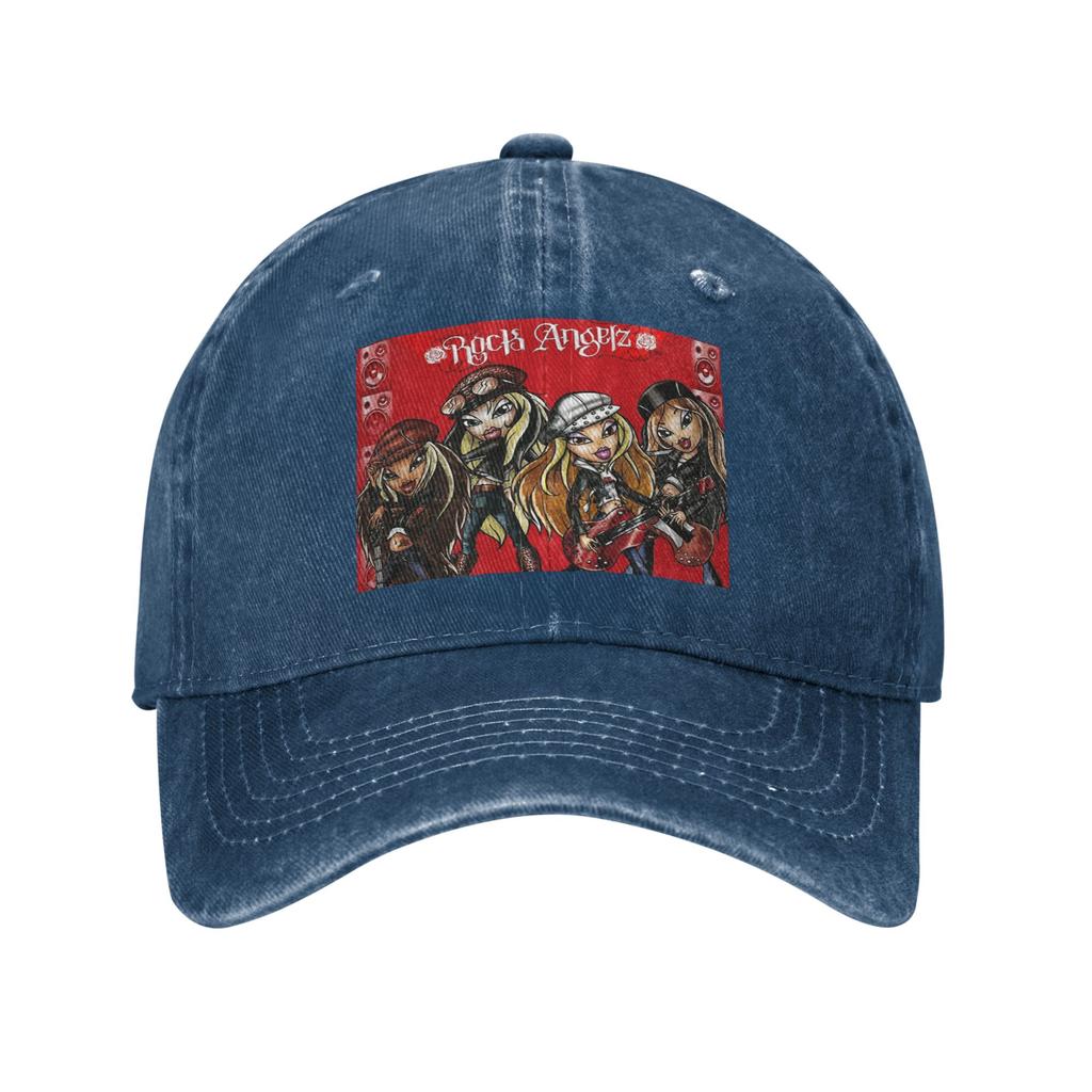 Bratz rock angelz Baseball Caps Snapback Denim Hats Outdoor Adjustable Casquette Sports Baseball Cowboy Hat for Unisex Women