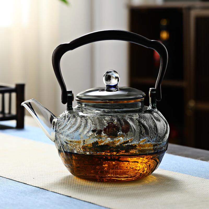 Hammered Glass Teapot with Lift Handle