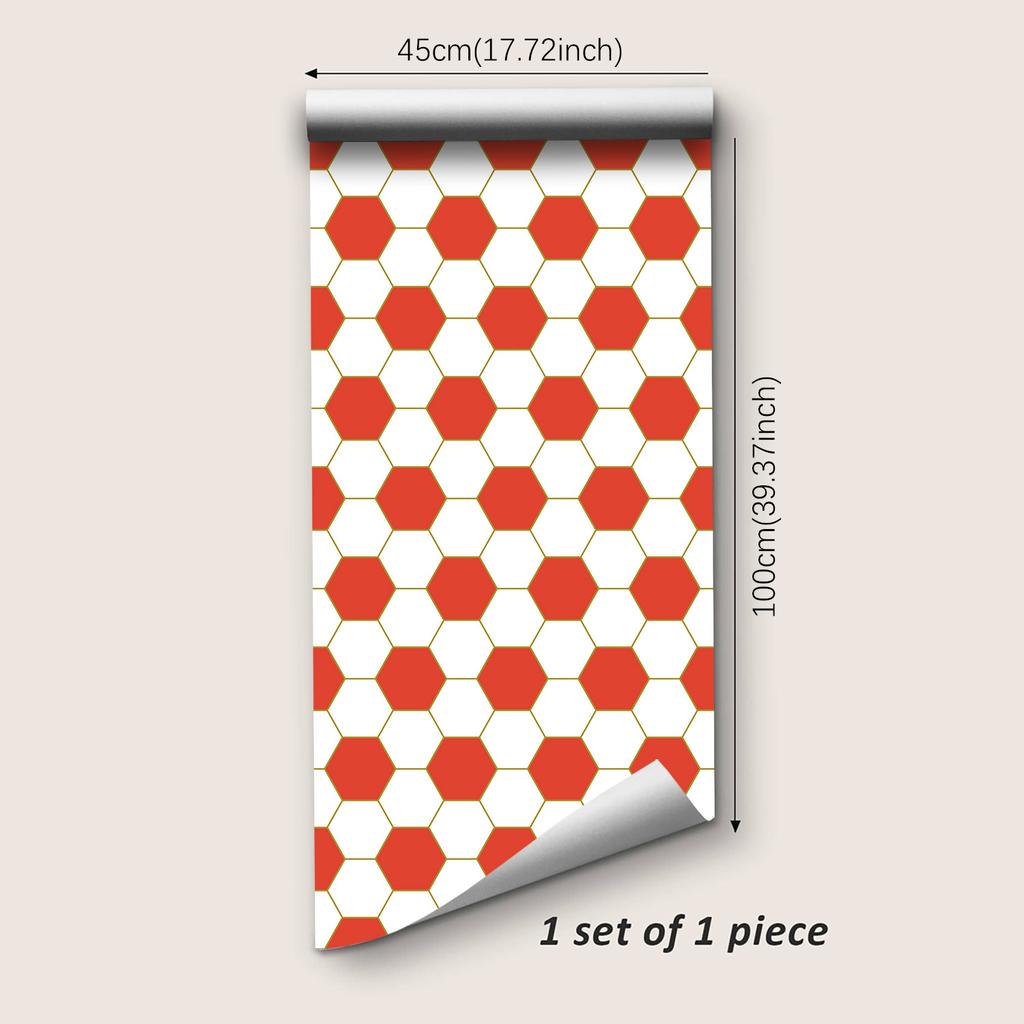 Modern Simple Hexagonal Pattern Peel and Stick Wallpaper Self Adhesive Contact Paper Removable Waterproof Wallpaper For Furniture Renovation