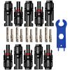 1set/12pcs Connectors with Spanner Waterproof Solar Panel Connector PV Connector For Solar Cable