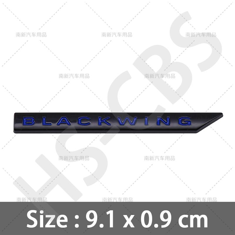 1Pc 3D Metal BLACK WING Badge Rear Trunk Emblem Decal Auto Body Door Fender Logo Tailgate Car Stickers Styling Accessories