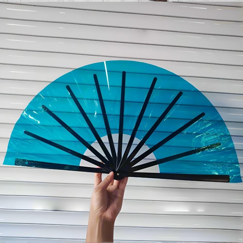 Exquisite Large Folding Hand Fan Laser Reflective Hand Fan Perfect Dance Fan  Festival Party