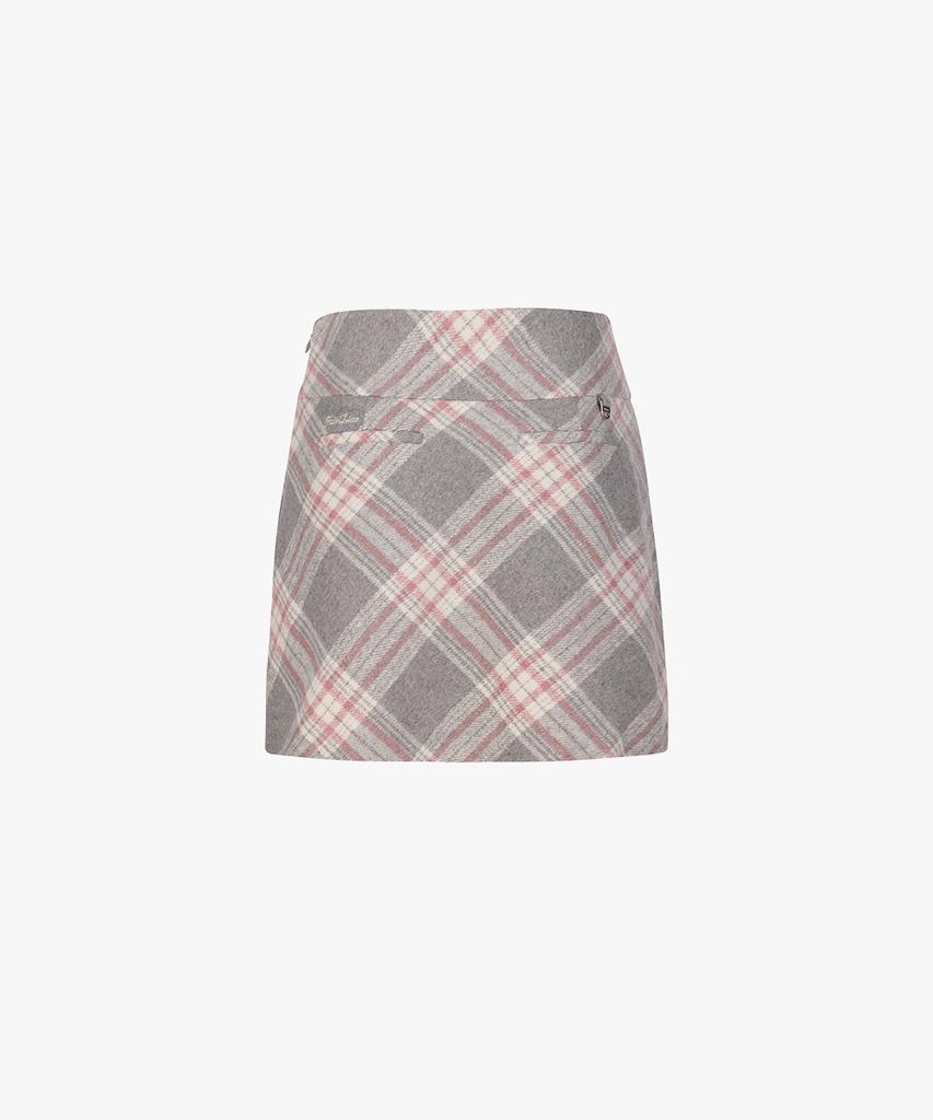 FAIRLIAR GOLF Check A-Line Skirt (Gray)