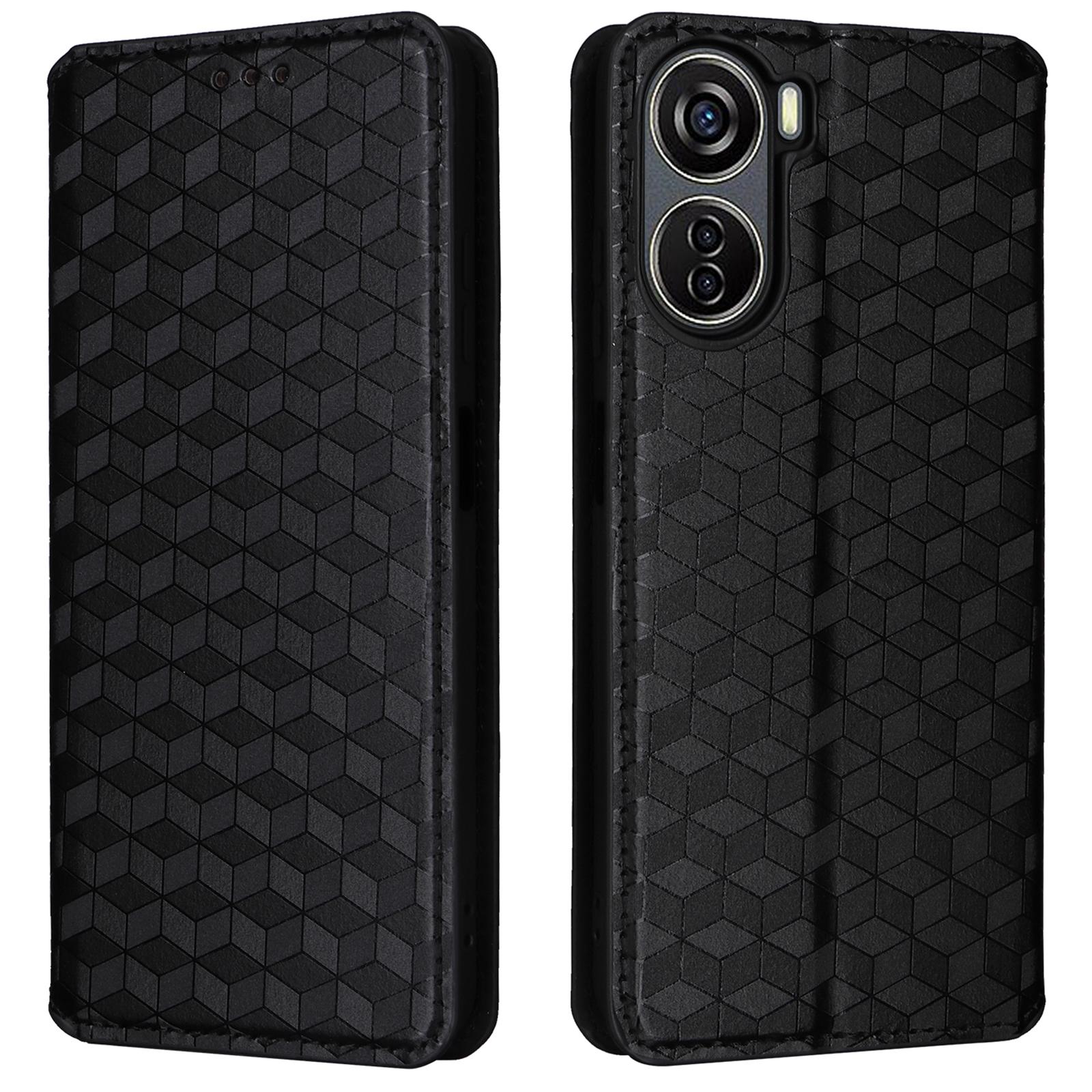 

Для ZTE Blade V41 Vita 5G/Axon 40 Lite/Blade V40 Design/Blade V50 Design 5G/nubia Neo 5G Чехол-подставка Магнитная крышка для телефона Black