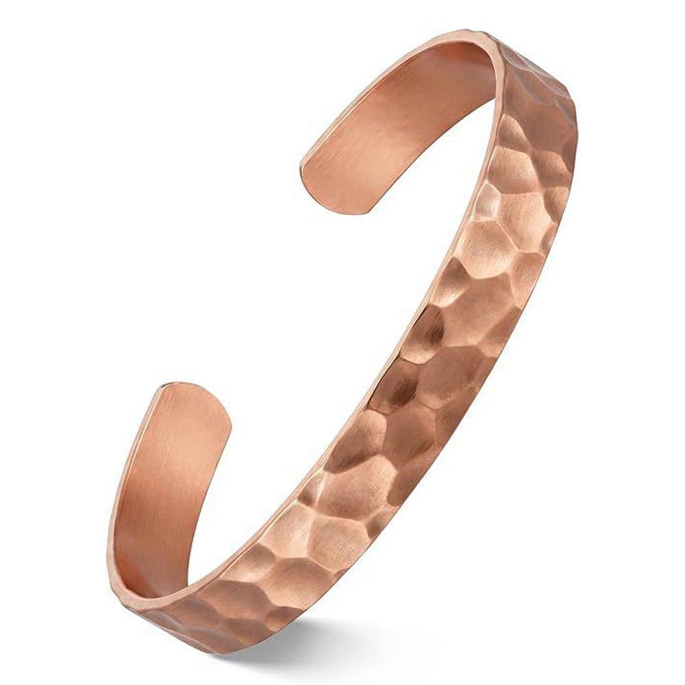 Pure Copper Cuff Bracelet Adjustable Copper Cuff Bracelet Durable Copper Bangle for Men and Women