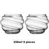 2 Stück 250ml Kreativer Glasbecher Hitzebeständiger Wellenbecher Bier Saft Eiskaffee Tassen Cocktail Fruchtglas Kaffeetasse Trinkgeschirr