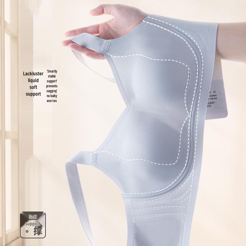 Rabbit Ear Seamless Wirefree Bra: Large Bust Minimizer, Soft Support, Adjustable, Anti-Sagging, Side Smoothing - Perfect for Summer.