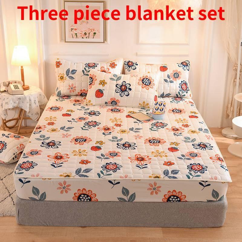 Moderne, vereinfachte Bettdecke mit Baumwollfüllung und rutschfesten Rändern für das Bett