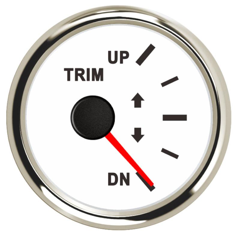 ized 2'' 52mm Up to Dn Marine Boat Trim Gauge 0-190ohm Trim Meters fit Marine Yacht Boat with Red Backlight 12V 24V