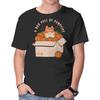 Unisex Crew Neck T-Shirt A Box Full Of Pumpkins Graphic Short Sleeve Casual Tee