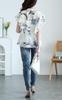 Gold Japan Plus Size Short Sleeve Floral Lace Blouse with Tucked Gathers and Size Women's Top, Ruffles, Sheer, Spring/Summer/Autumn, 3L, Blue,