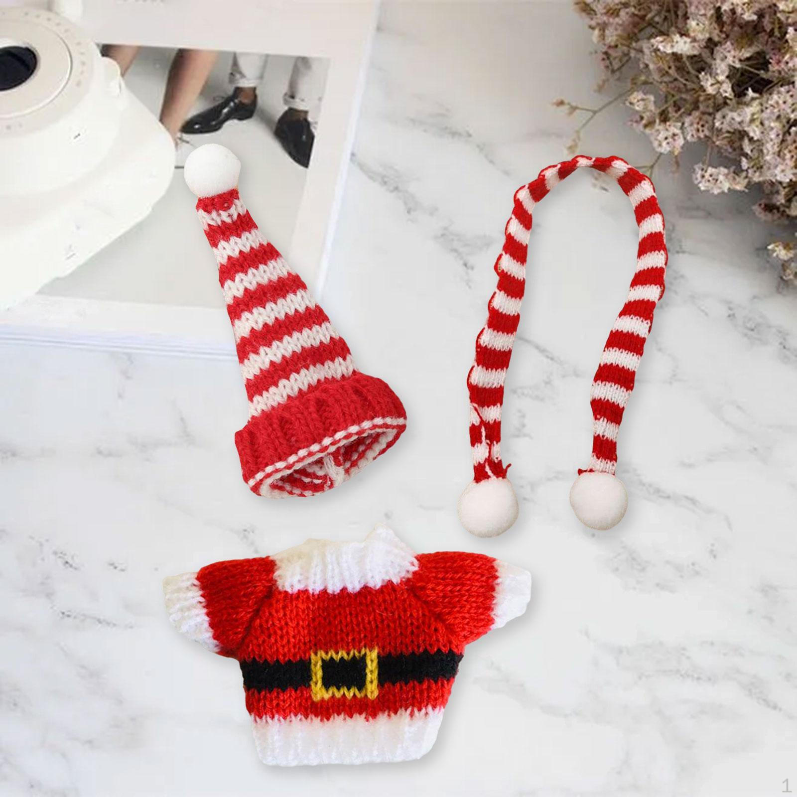 

Кукольный свитер, комплект одежды, милый костюм, шарф, шляпа, костюмы, рождественский подарок на день рождения Red Belt Sweater