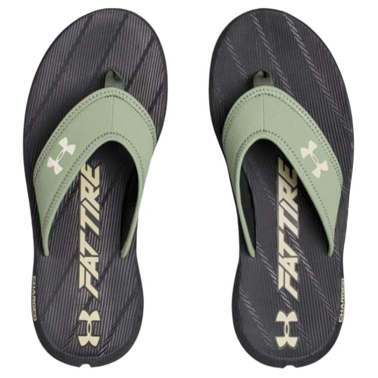 Under Armour Fat Tire Versatile Comfortable Flip Flops Men Footwear Green 1266210-101