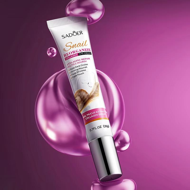 Crema Contorno Occhi al Collagene di Lumaca Anti Occhiaie Rimuove Borse Sotto gli Occhi Idratante Rassodante Bellezza Prodotti per la Cura della Pelle degli Occhi