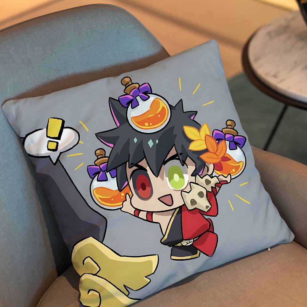 Zagreus Melinoe Hades Pillow Case Square Double-Sided Printing Short Plush Sofa Cushion Cover Bedroom Bedside Pillow