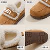 Velvet Cotton Shoes Girls 2024 New Winter Thickened Warm Retro Brown Cotton Shoes Platform Snow Boots BR092
