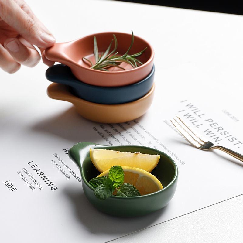 Nordic Stil Einfache Feste Farbe Kleine Platte Sauce Platte Keramik Geschirr Kleine Platte Küche Praktische Gewürz Werkzeug