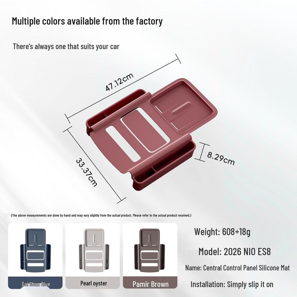 Compatible Silicone Pad and Cup Holder Cover for NIO ES8 Center Console (26 Models) - Decorative Accessory.