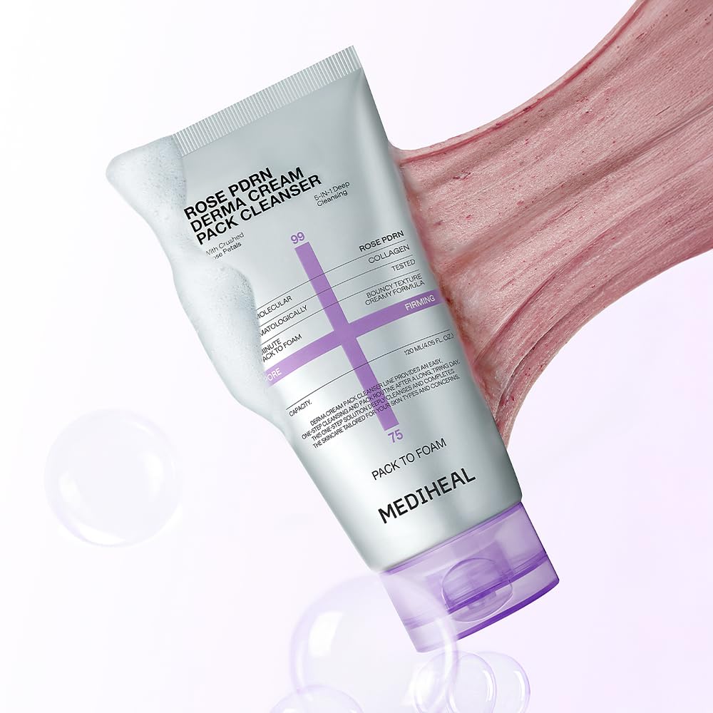 MEDIHEAL OFFICIAL Derma Cream Pack Cleanser Rose PDRN: From Pack To Cleanser, Cream Pack Facial