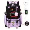 Back To School Mochilas with USB Port Casual Rucksack Teenage Boys Girls Multicolor Backpack Student School Bag Daily Use
