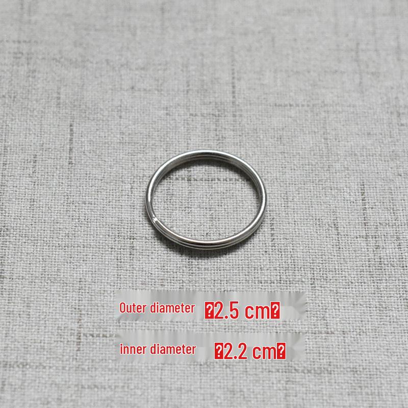 Stainless Steel Keychain: Small Iron Ring Pendant for DIY Accessories, Car Keychain, Thickened Design.