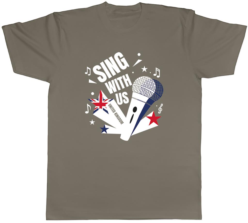 United Kingdom Music Sing with us Note karaoke Unisexs TShirt Tee Gift Top