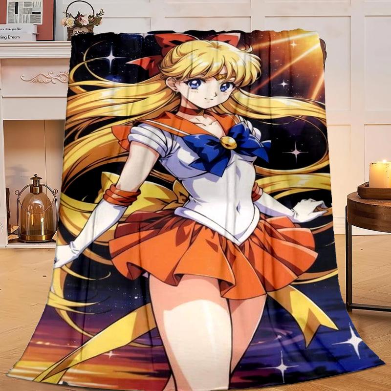 1PC Christmas anime Princess Flannel Blanket Gift, Suitable for Both Men And Women, Soft Ideal for Beds And Sofa, Birthday Or Christmas Gift