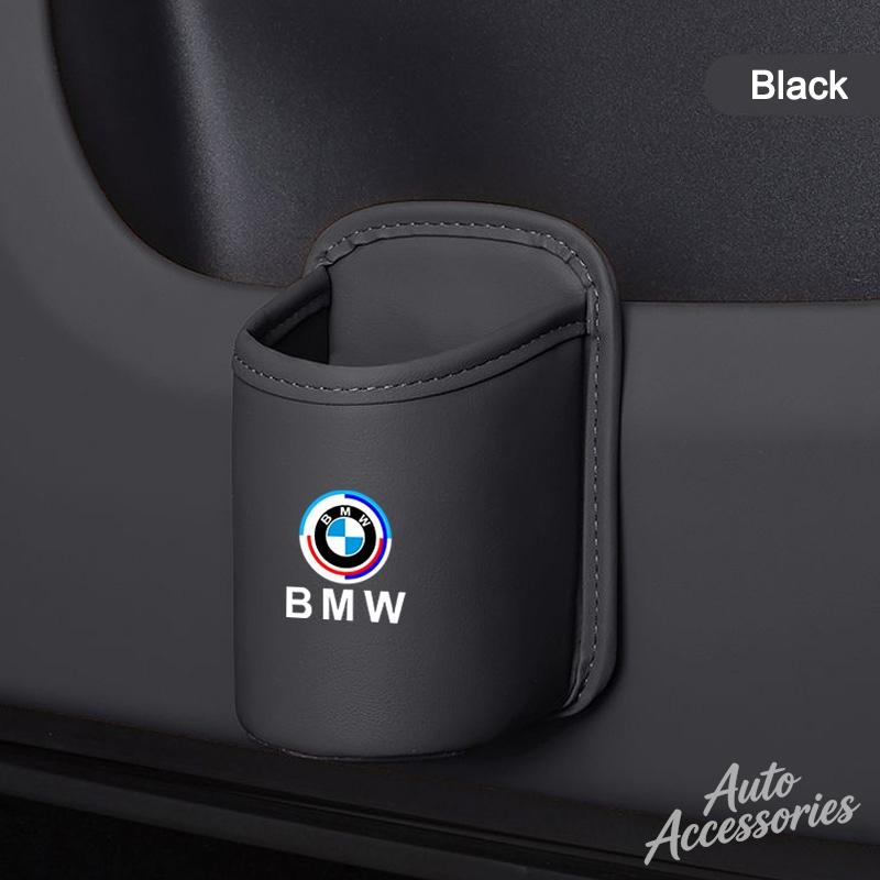 Leather Car Water Cup Box Back Seat Drink Rack Storage Accessories For BMW 50th Anniversary E60 E93 G01 E87 G20 X1 X3 X4 sticker F7