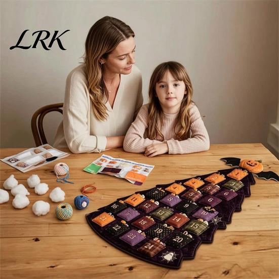 Decorazione Murale Natalizia da Interno Albero Trapuntato Calendario dell'Avvento Kit Fai da Te, Tessuto a 24 Tasche Cucito Conto alla Rovescia Regalo Kit Artigianale Patchwork Fatto a Mano per Adulti,