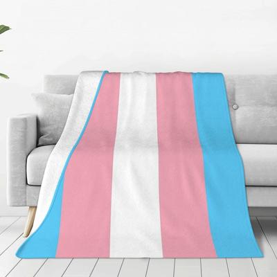 Transgender Flag Lgbt Pride  Blanket Soft Warm Flannel Throw Blanket Cover for Bed Living Room Picnic Travel Home Sofa