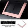 Wireless Charging Decorative Frame for Tesla Model Y Juniper 2026 Central Control Silicone Pad Interior Panel Car Accessories