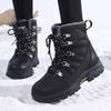 TUINANLE Rutschfeste Schneestiefel für Damen Dicke Plüsch Winter Stiefeletten Frau Plateau Warm halten Baumwollgefütterte Schuhe