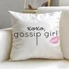 Classic TV Series Gossip Girls Cushion Cover Soft  EasyWash Pillow Case  Versatile for Couch Bed Travel and Office