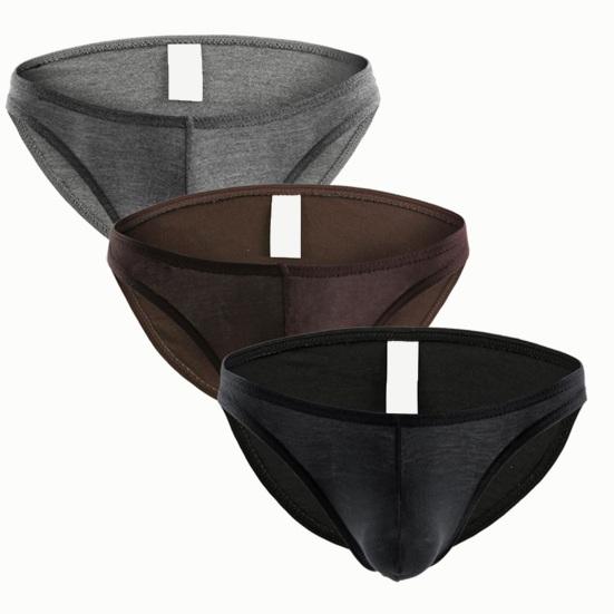 Men Briefs Seamless Invisible Design Tailoring Panties Breathable Low-Waisted Triangular Moisture-Wicking U-Convex Underwear