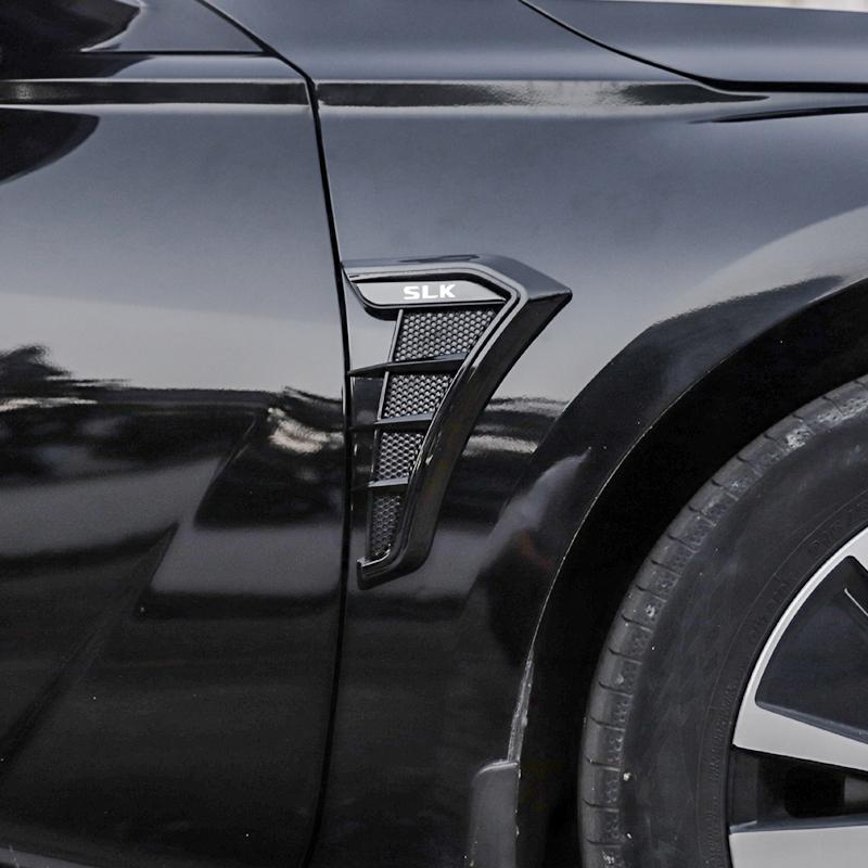 Dla Mercedes Benz SLK Samochód Czarny Węglowy Błotnik Samochodowy Boczne Otwory Wentylacyjne Wlot Powietrza Otwór Siatka Naklejka Pokrywa BL1